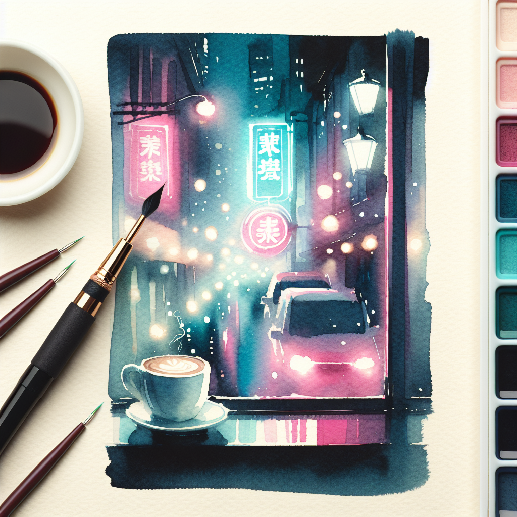 Watercolour illustration in pale paper, faded ink blue, hesitant pink, and soft moss tones for the Flirty questions to ask your crush, the kind that are not from TikTok. pack.
